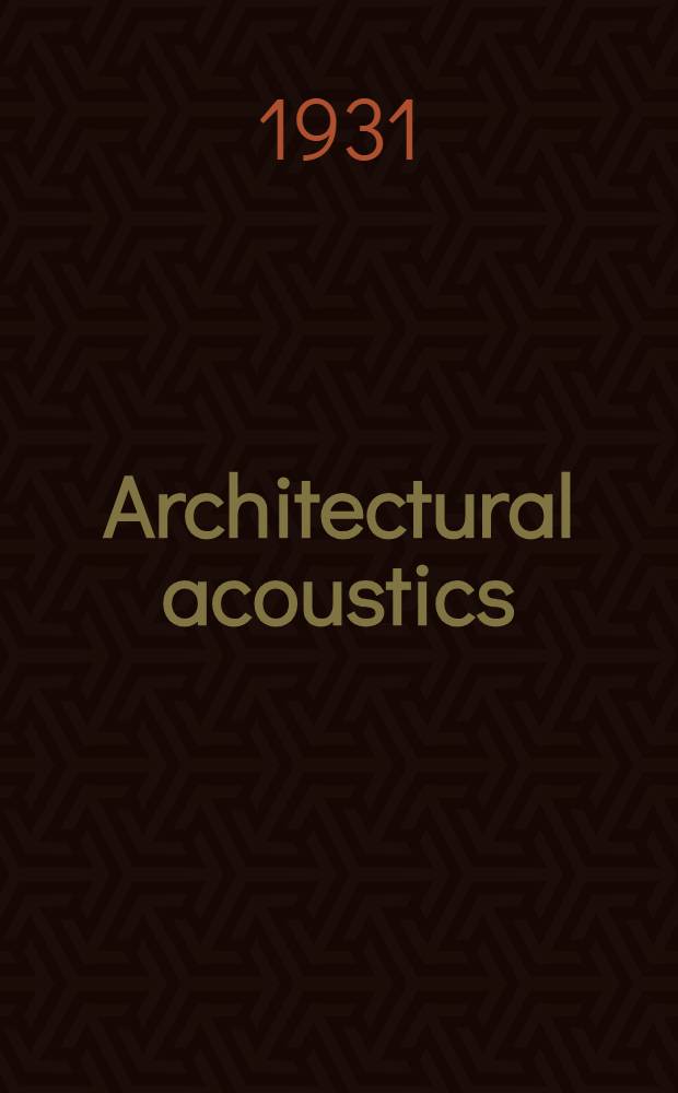 Architectural acoustics