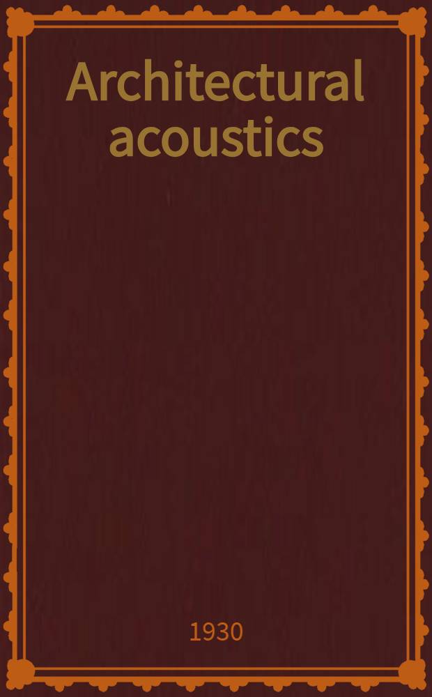 Architectural acoustics