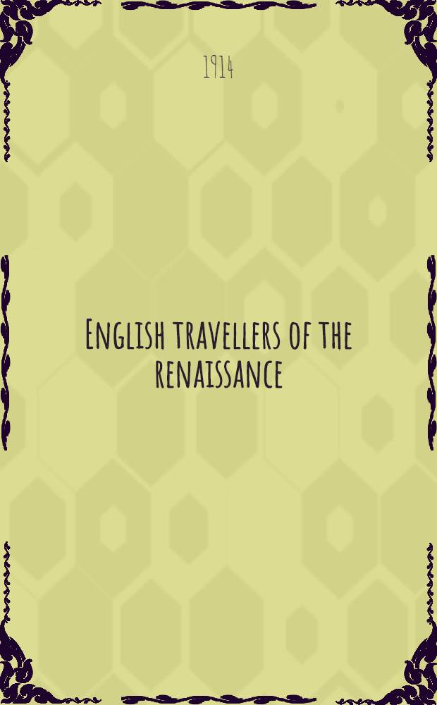 English travellers of the renaissance