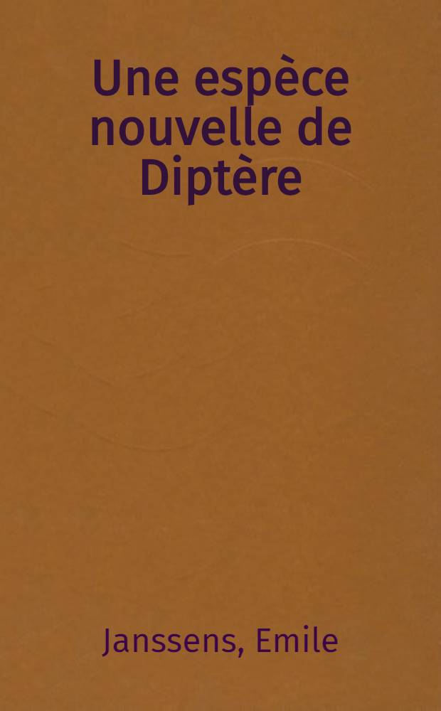 Une espèce nouvelle de Diptère (Conopidae) du Paraguay et observations écologiques s'y rapportant