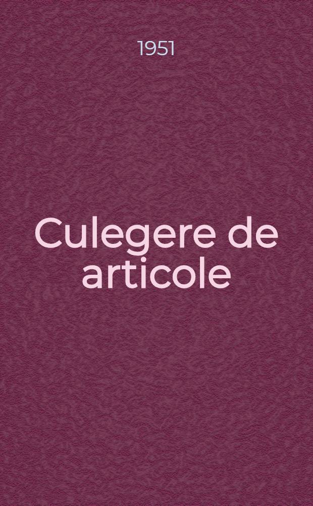 Culegere de articole