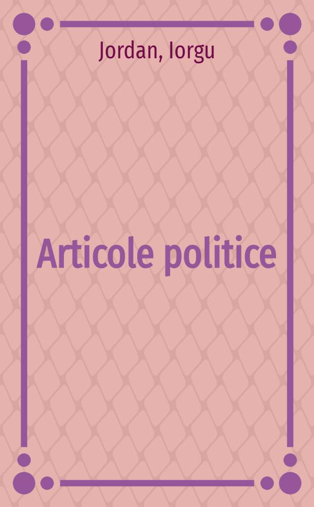Articole politice