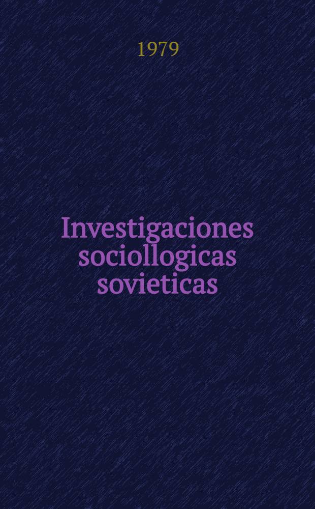 Investigaciones sociollogicas sovieticas