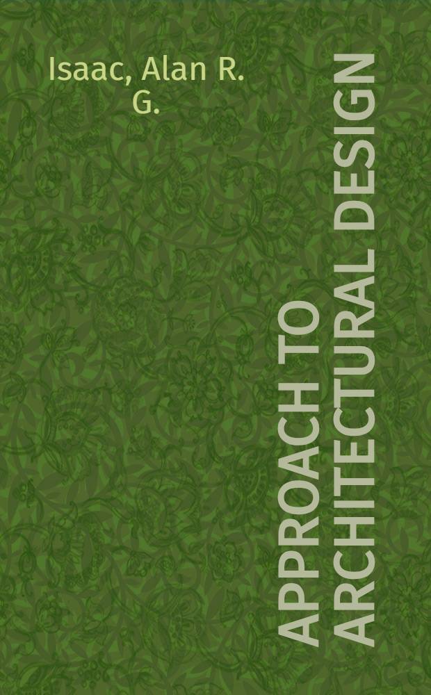 Approach to architectural design