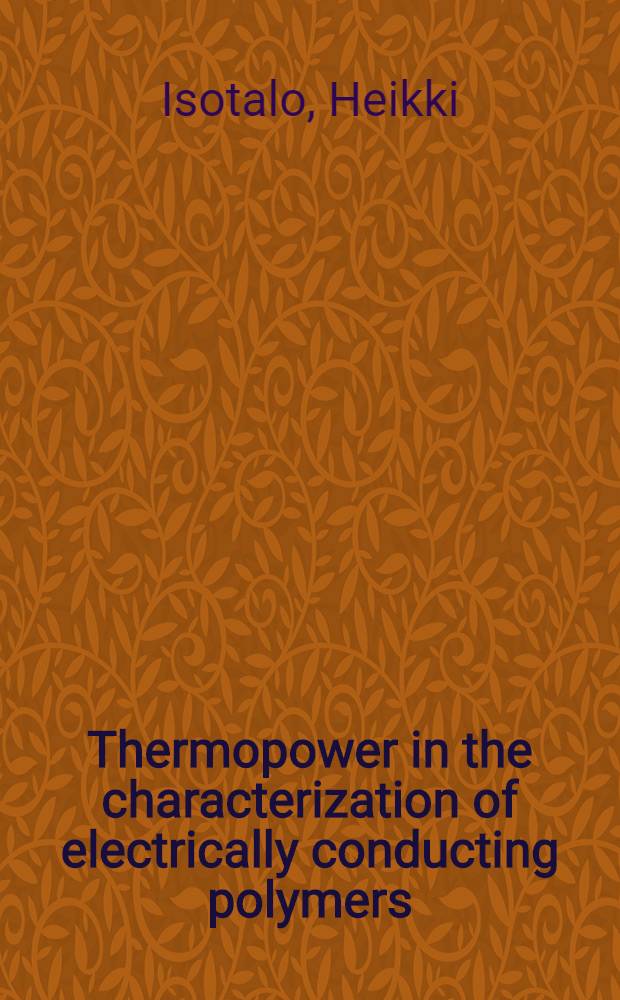 Thermopower in the characterization of electrically conducting polymers : Diss.