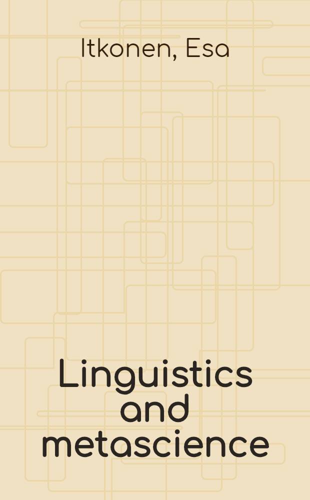 Linguistics and metascience : Diss
