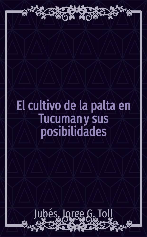 El cultivo de la palta en Tucuman y sus posibilidades