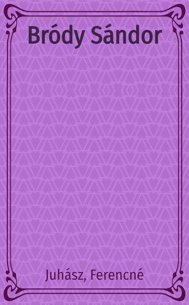 Bródy Sándor