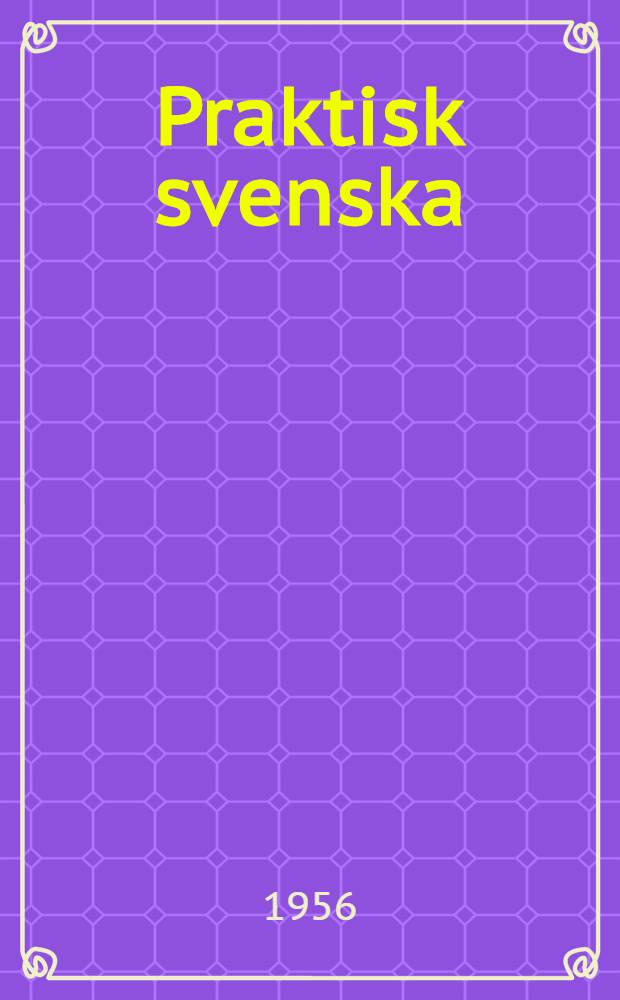 Praktisk svenska