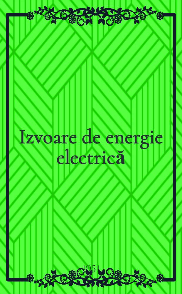 Izvoare de energie electrică