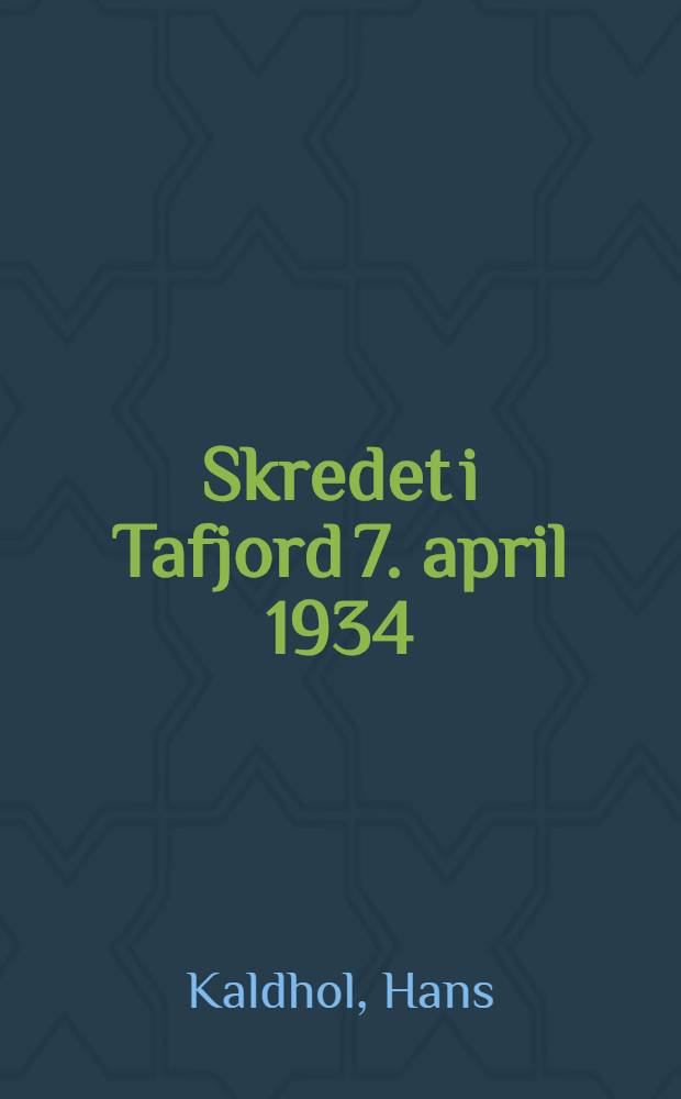 Skredet i Tafjord 7. april 1934