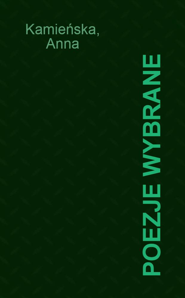 Poezje wybrane