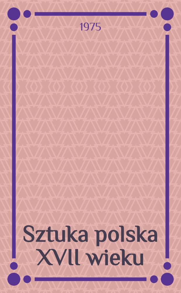 Sztuka polska XVII wieku