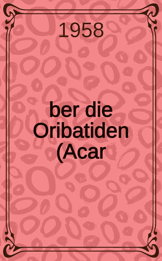 Über die Oribatiden (Acar) der finnischen Waldböden