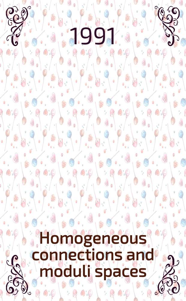 Homogeneous connections and moduli spaces