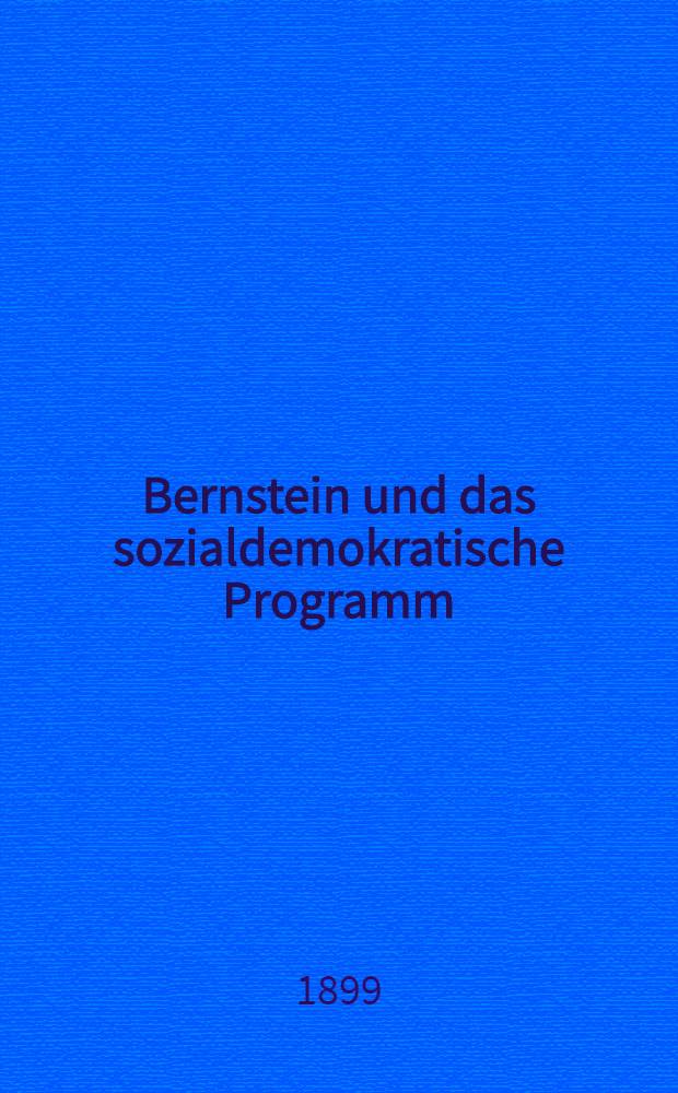 Bernstein und das sozialdemokratische Programm
