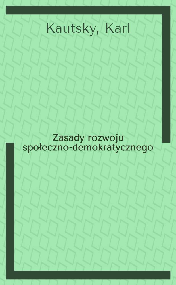 Zasady rozwoju społeczno-demokratycznego