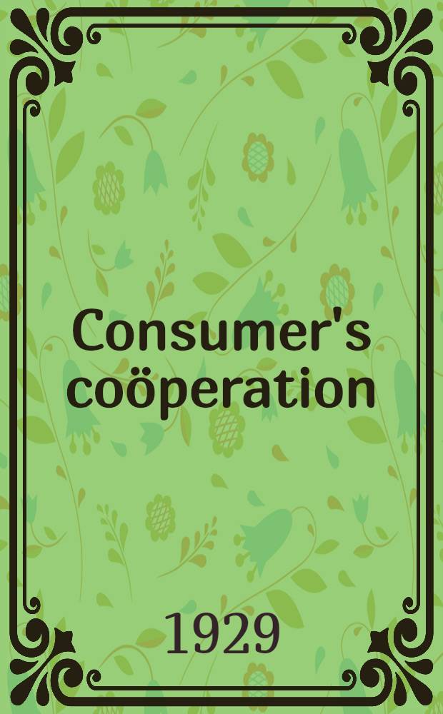 Consumer's coöperation