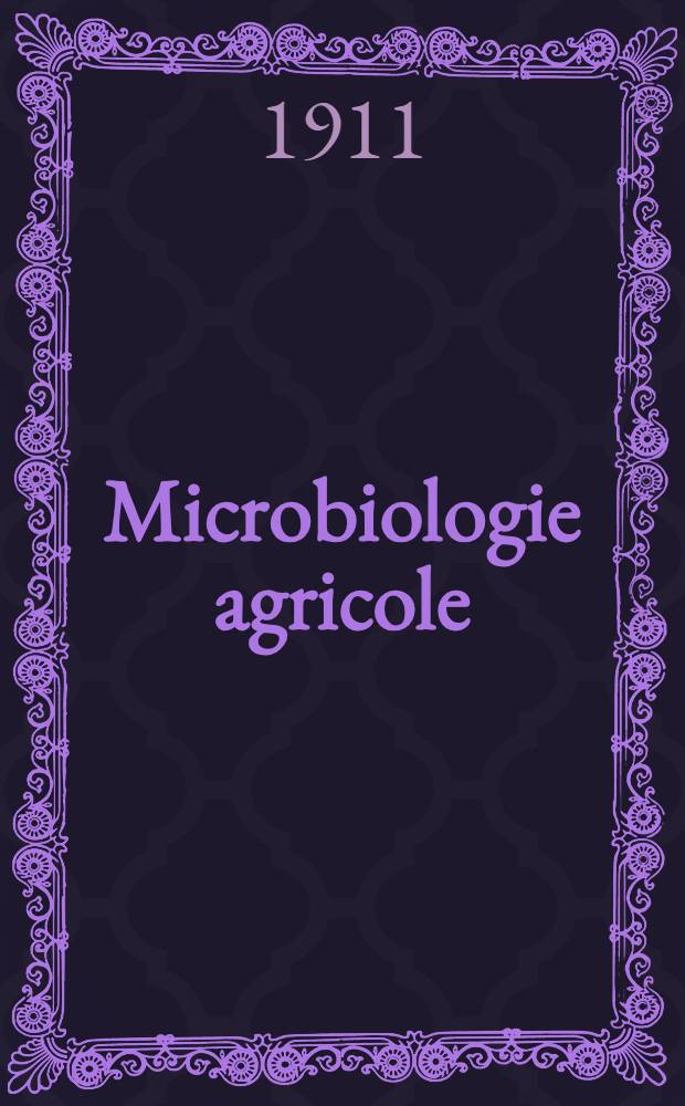 Microbiologie agricole