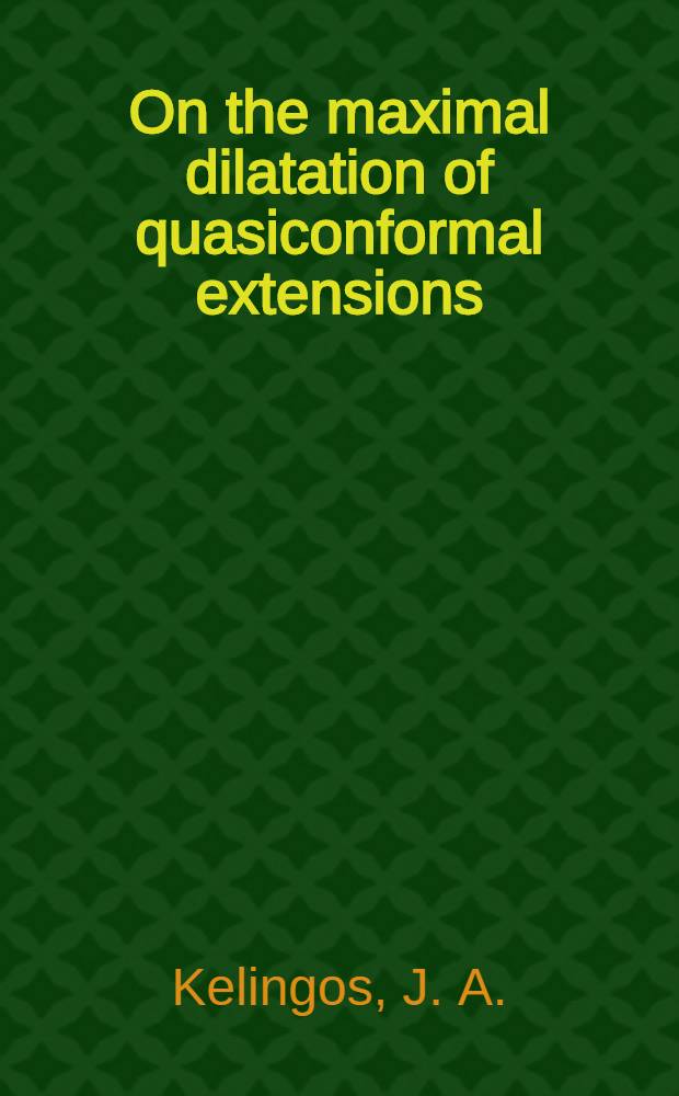 On the maximal dilatation of quasiconformal extensions