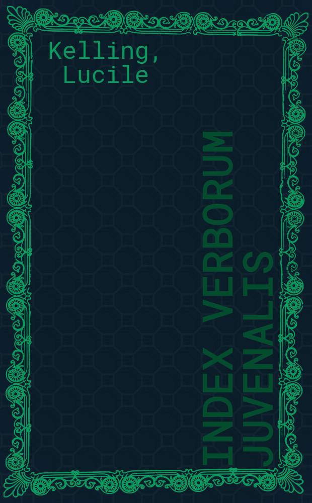 Index verborum Juvenalis