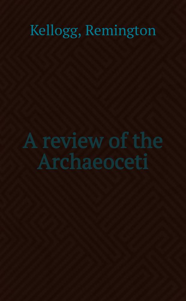 A review of the Archaeoceti