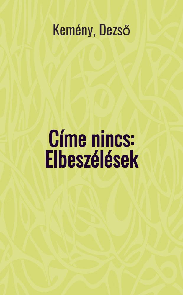 Címe nincs : Elbeszélések