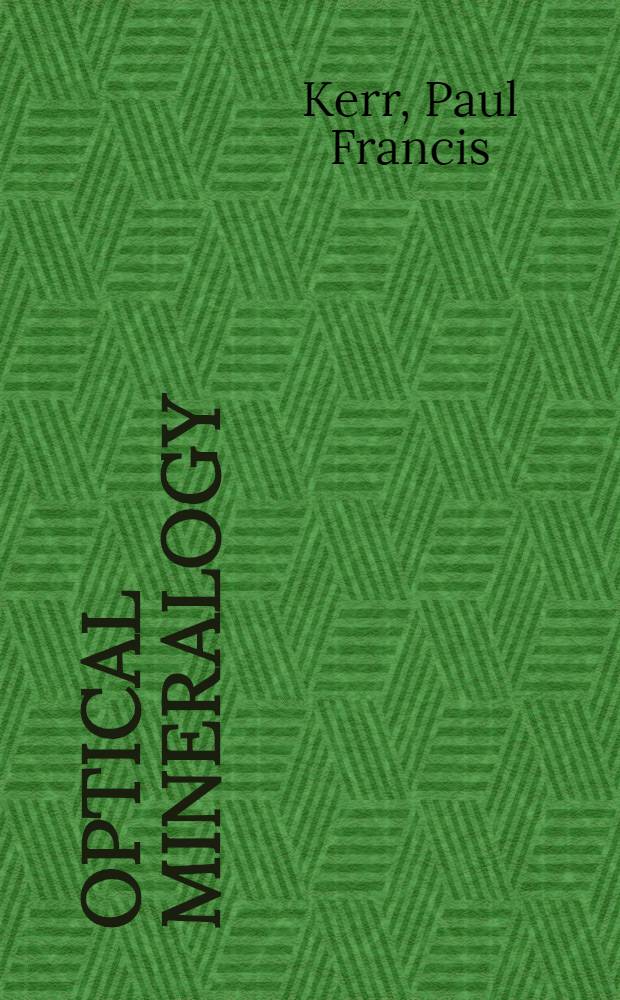 Optical mineralogy