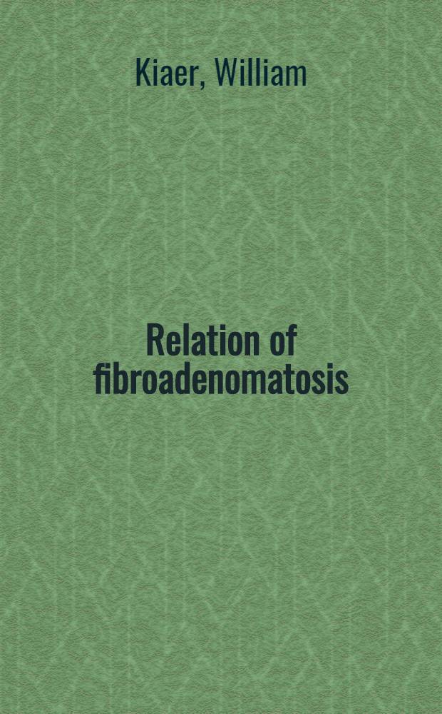 Relation of fibroadenomatosis ("chronic mastitis") to cancer of the breast