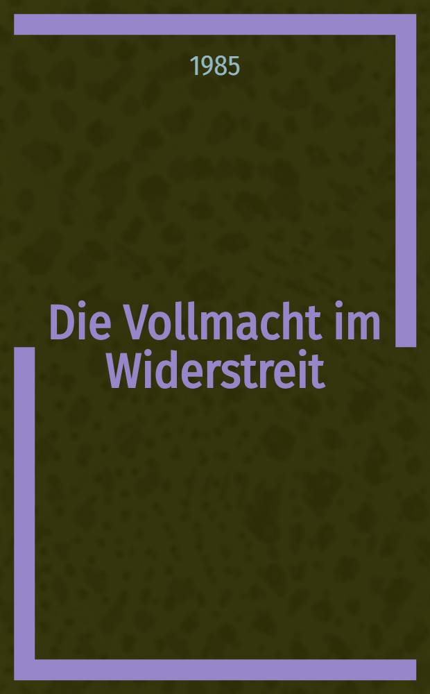 Die Vollmacht im Widerstreit : Untersю zum Werdegang von Mk 2,1-3,6 : Diss.