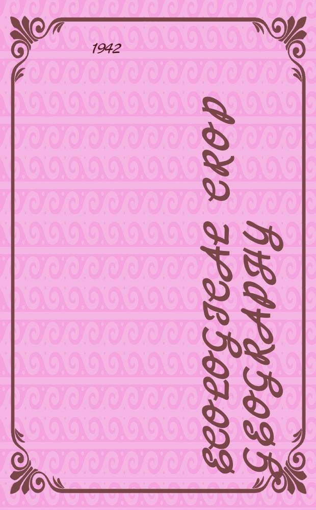 Ecological crop geography