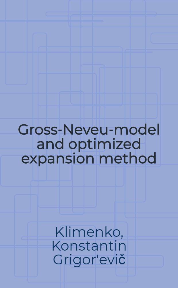 Gross-Neveu-model and optimized expansion method