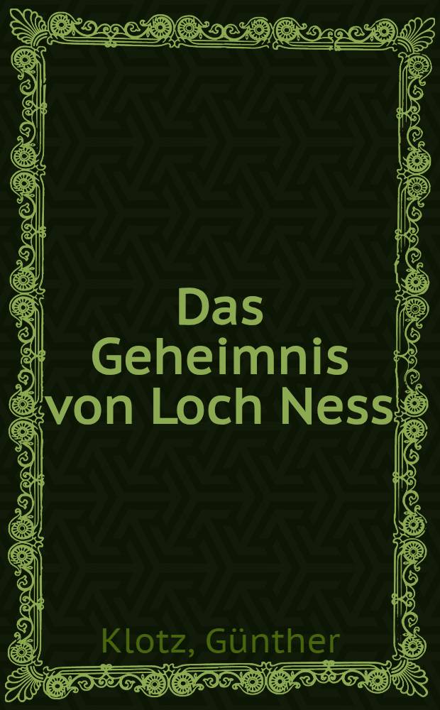 Das Geheimnis von Loch Ness : Drei humoristische Erz&auml;hlungen