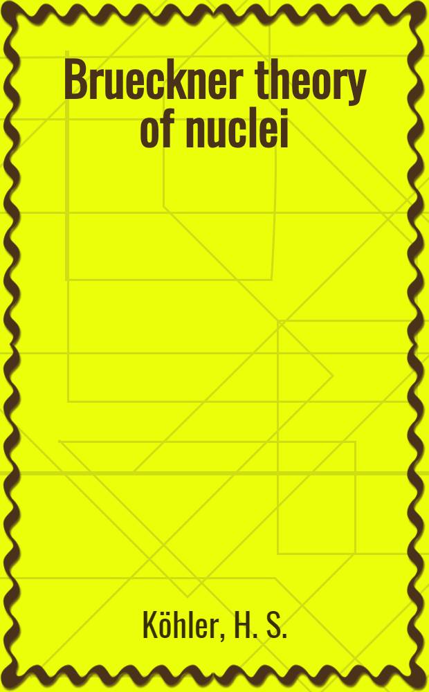 Brueckner theory of nuclei