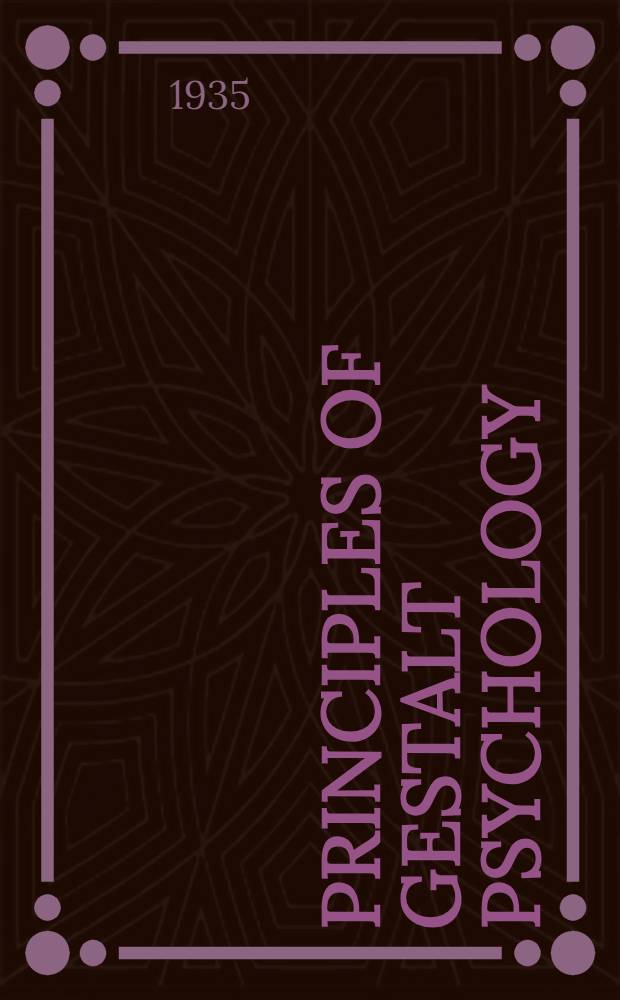 Principles of Gestalt psychology