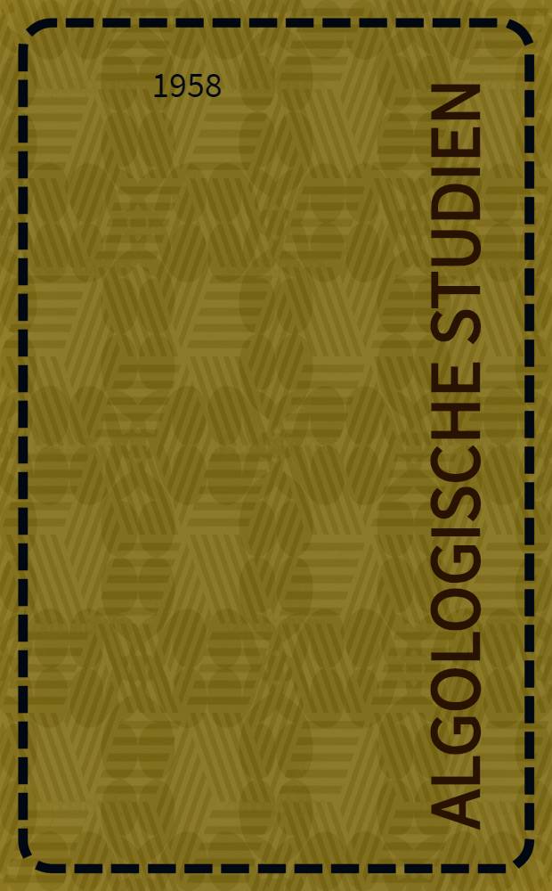 Algologische Studien