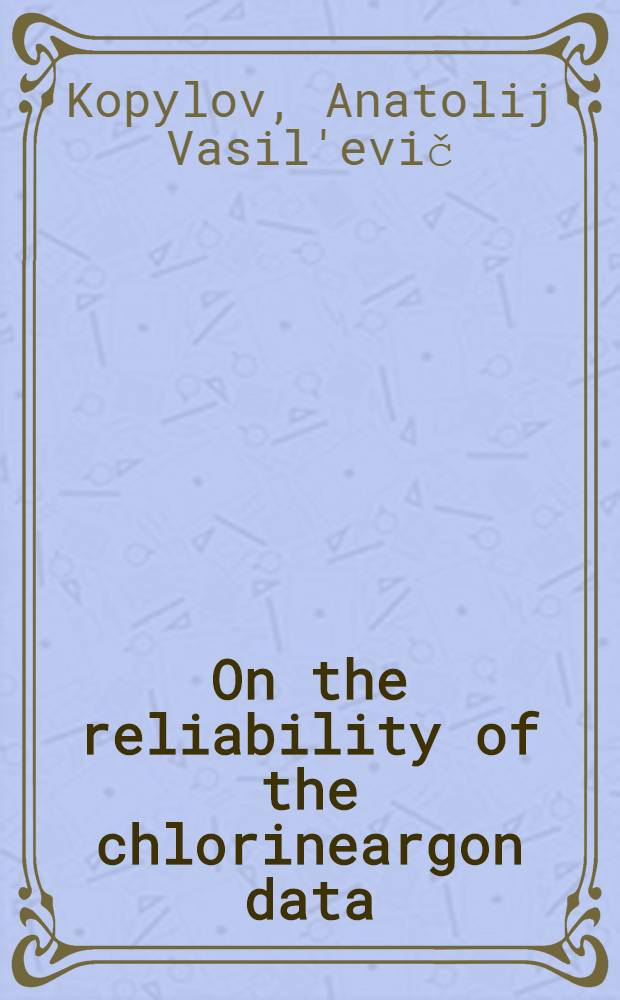 On the reliability of the chlorineargon data