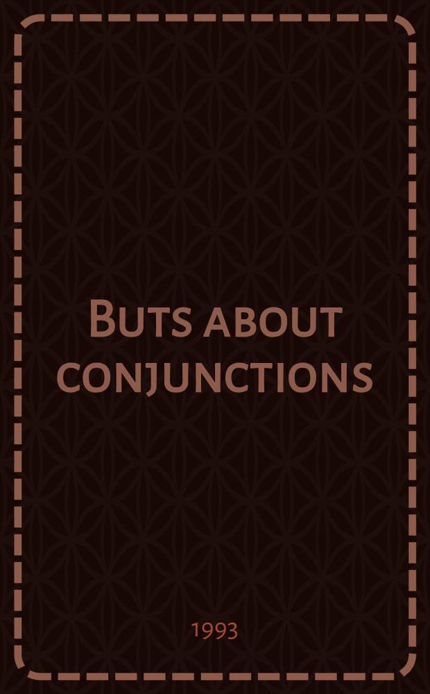 Buts about conjunctions : A syntactic study of conjunction expressions in Finnish