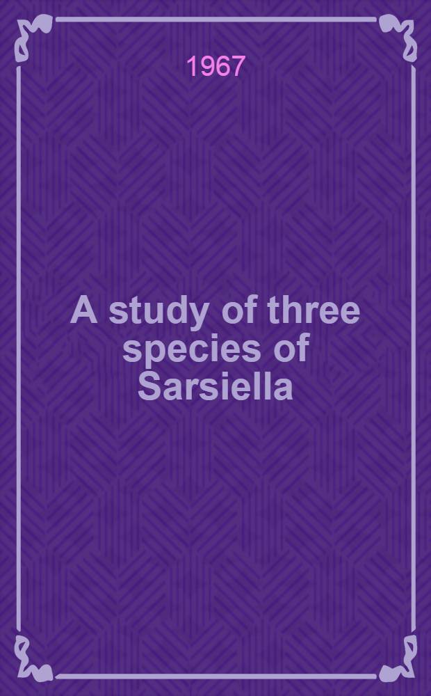 A study of three species of Sarsiella (Ostracoda: Myodocopa)