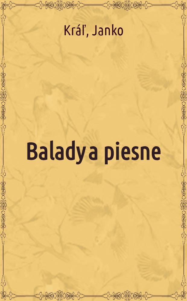 Balady a piesne