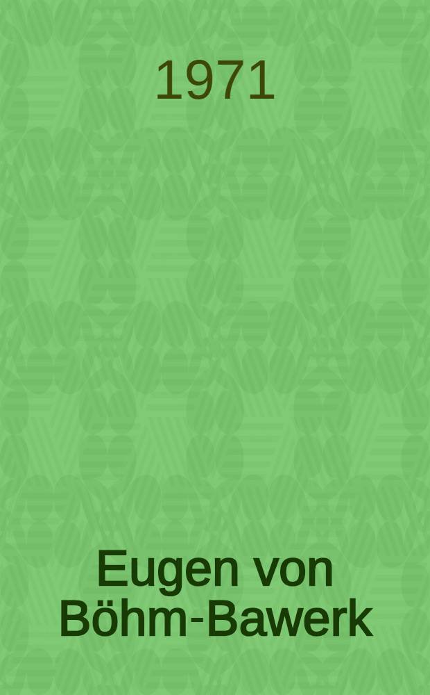 Eugen von Böhm-Bawerk