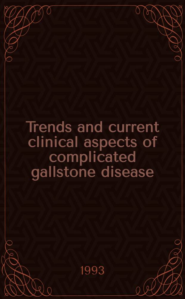 Trends and current clinical aspects of complicated gallstone disease : with special reference to endoscopic treatment : Akad. avh