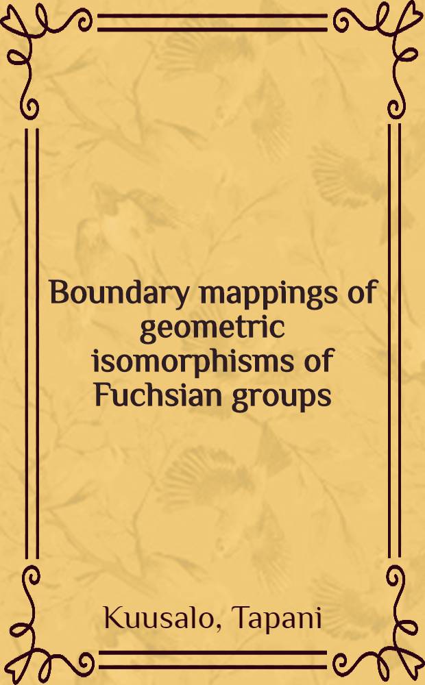 Boundary mappings of geometric isomorphisms of Fuchsian groups