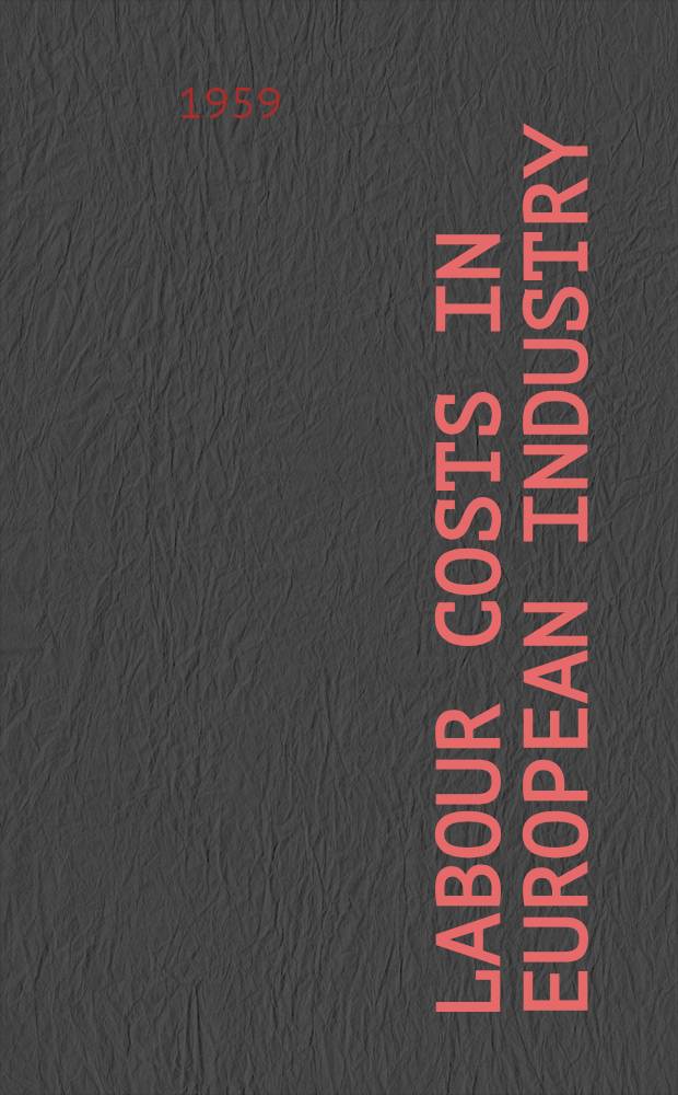 Labour costs in European industry