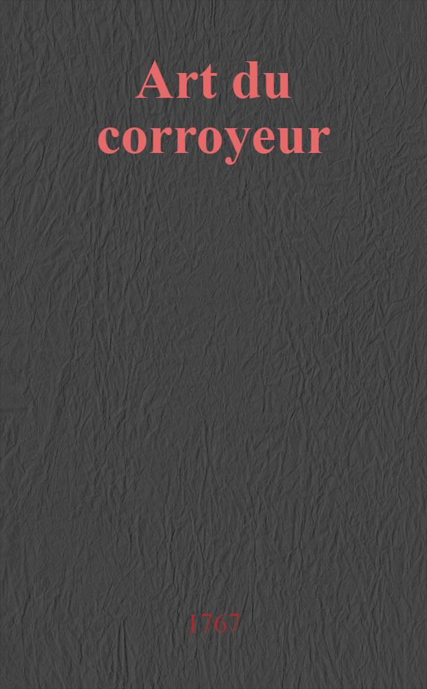Art du corroyeur