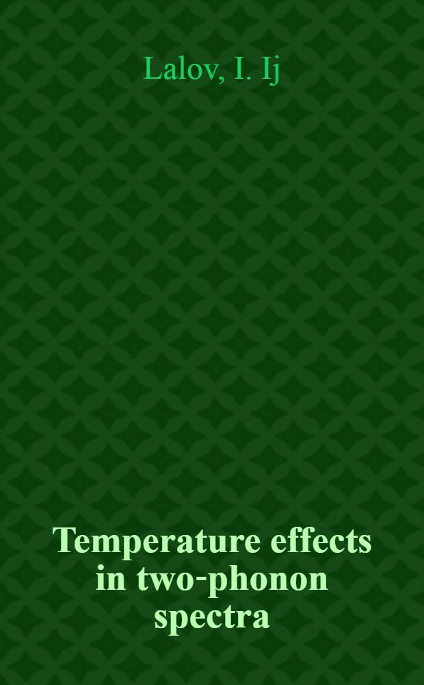Temperature effects in two-phonon spectra