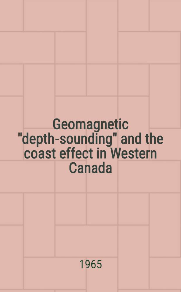 Geomagnetic "depth-sounding" and the coast effect in Western Canada