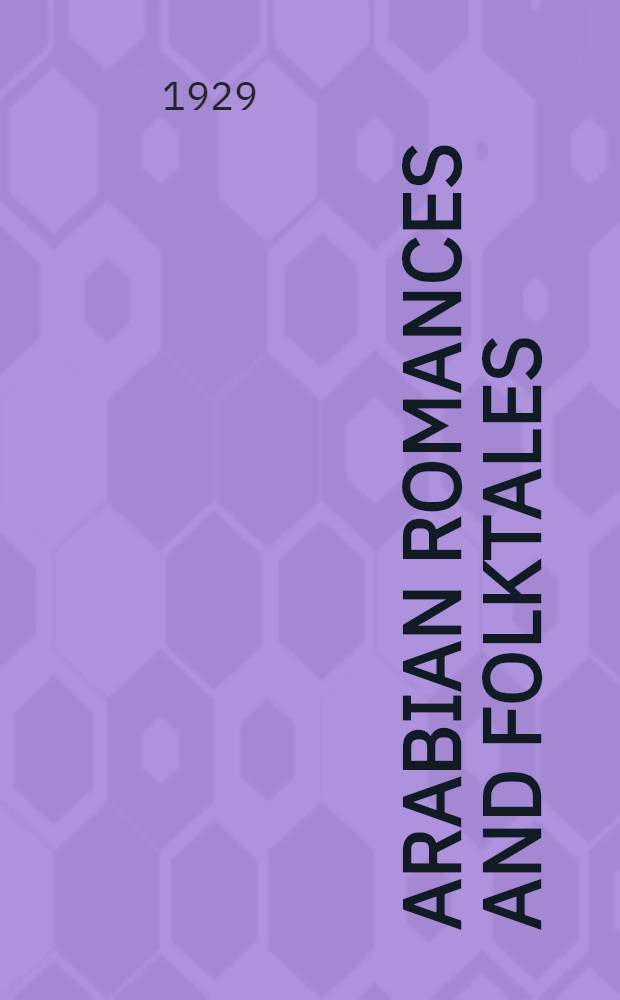 Arabian romances and folktales