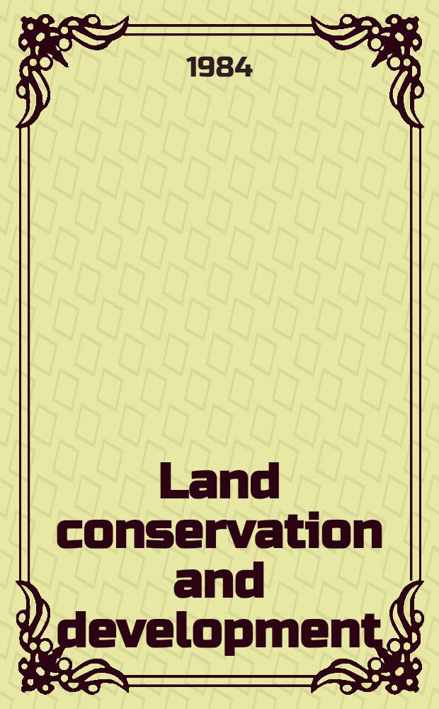 Land conservation and development : Examples of land-use planning : Projects a. programs