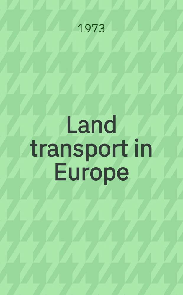 Land transport in Europe